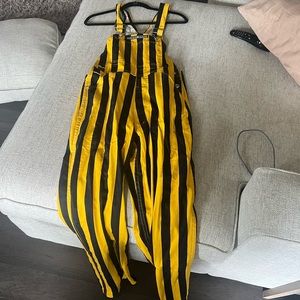 Black and yellow overalls